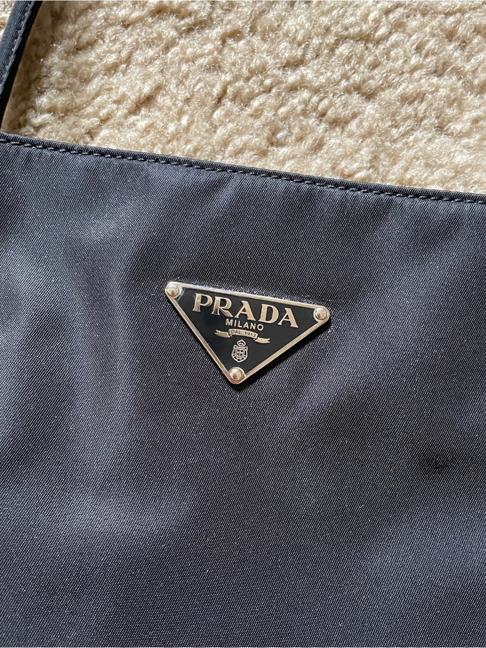 Prada Black Tessuto Nylon Shoulder Bag - Picture 7 of 12